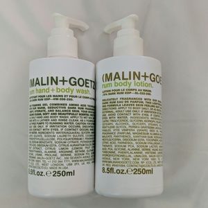 Malin+Goetz Rum Body Wash and Lotion